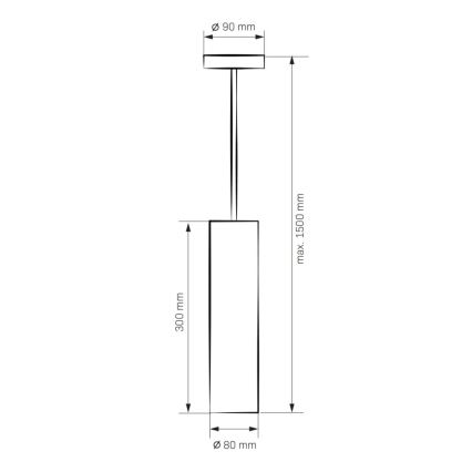 Lustr LATI 1xGU10/8W/230V černá