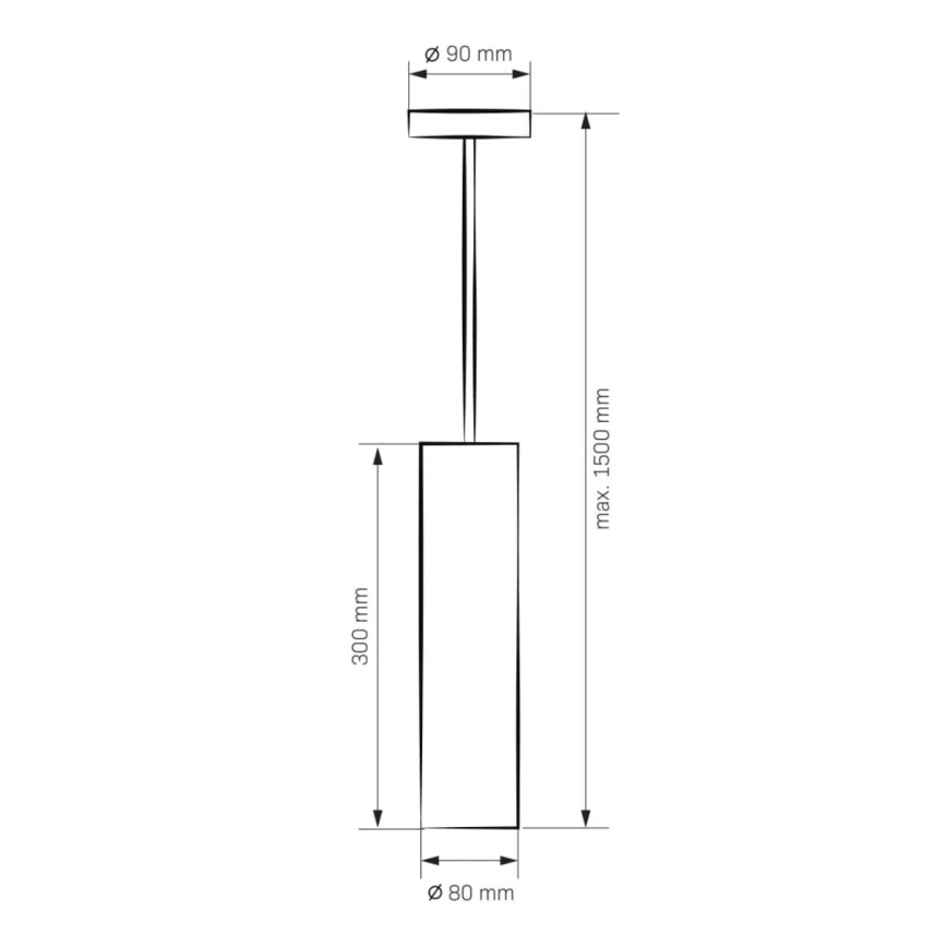 Lustr LATI 1xGU10/8W/230V černá