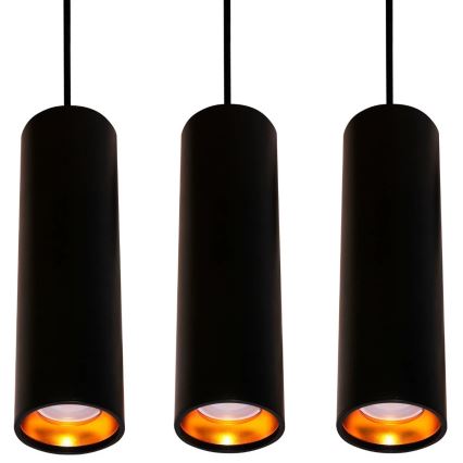 Lustr LATI 3xGU10/8W/230V černá