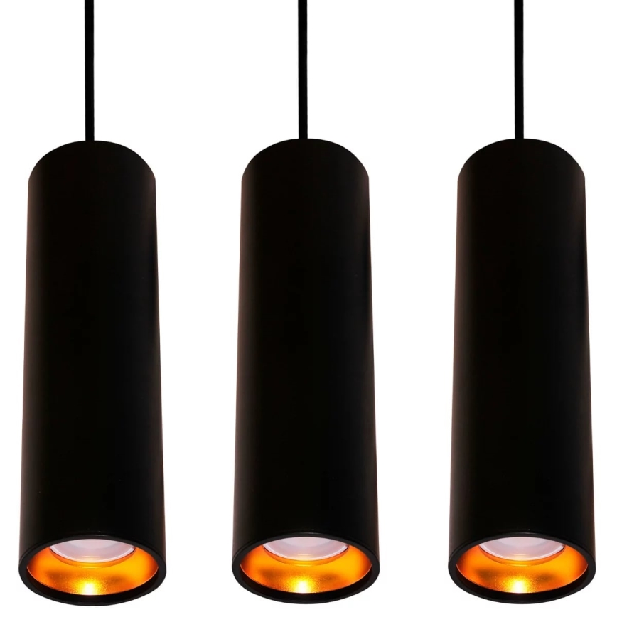 Lustr LATI 3xGU10/8W/230V černá