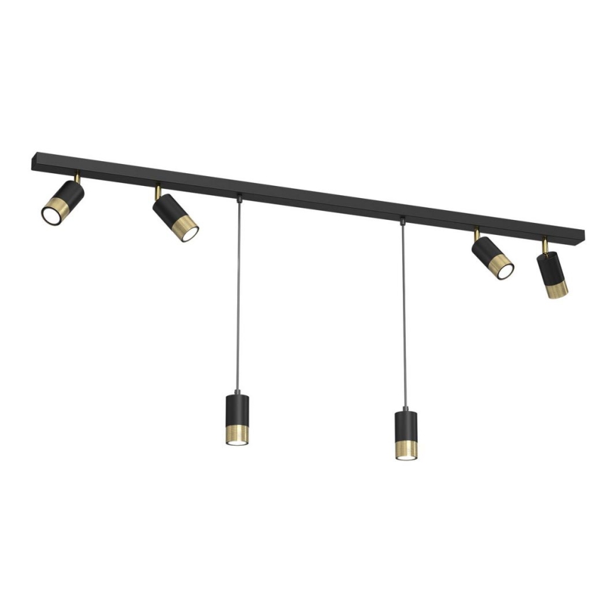 Lustr LINK 6xGU10/8W/230V 150 cm černá/mosaz