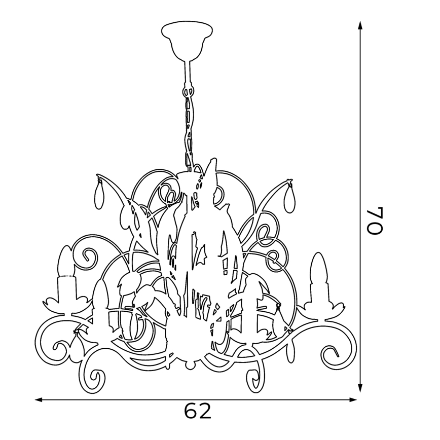 Lustr LUCE 5xE14/60W/230V