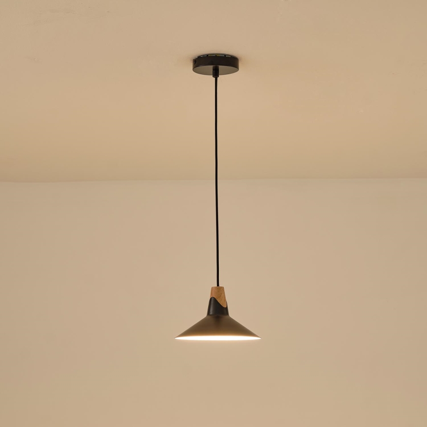 Lustr na lanku 1xE27/15W/230V černá