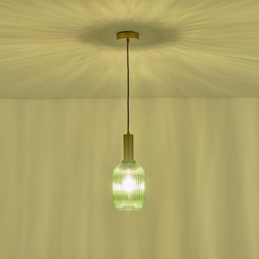 Lustr na lanku 1xE27/15W/230V zelená