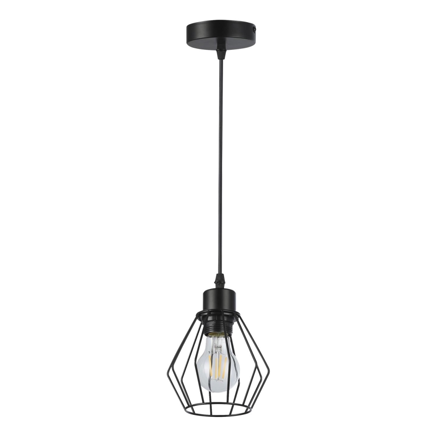 Lustr na lanku 1xE27/35W/230V pr. 18 cm černá