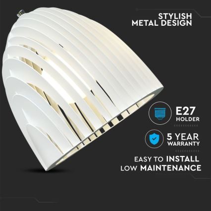 Lustr na lanku 1xE27/60W/230V bílá