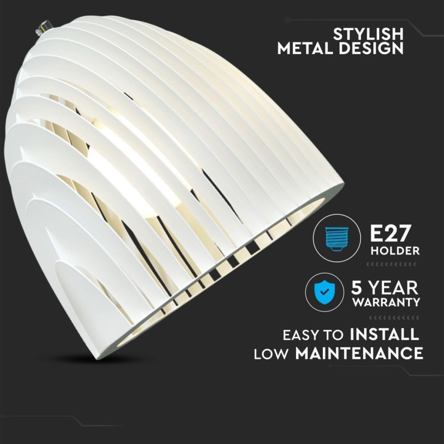 Lustr na lanku 1xE27/60W/230V bílá
