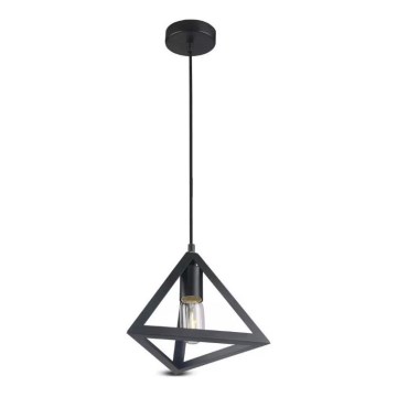 Lustr na lanku 1xE27/60W/230V černá