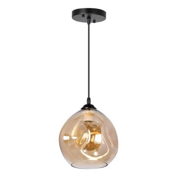 Lustr na lanku 1xE27/60W/230V černá/kouřová