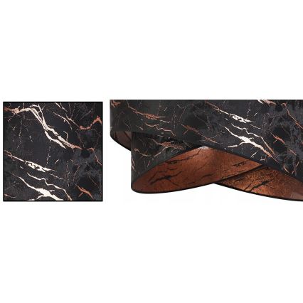 Lustr na lanku 1xE27/60W/230V černá/měděná