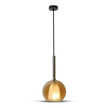 Lustr na lanku 1xE27/60W/230V hnědá