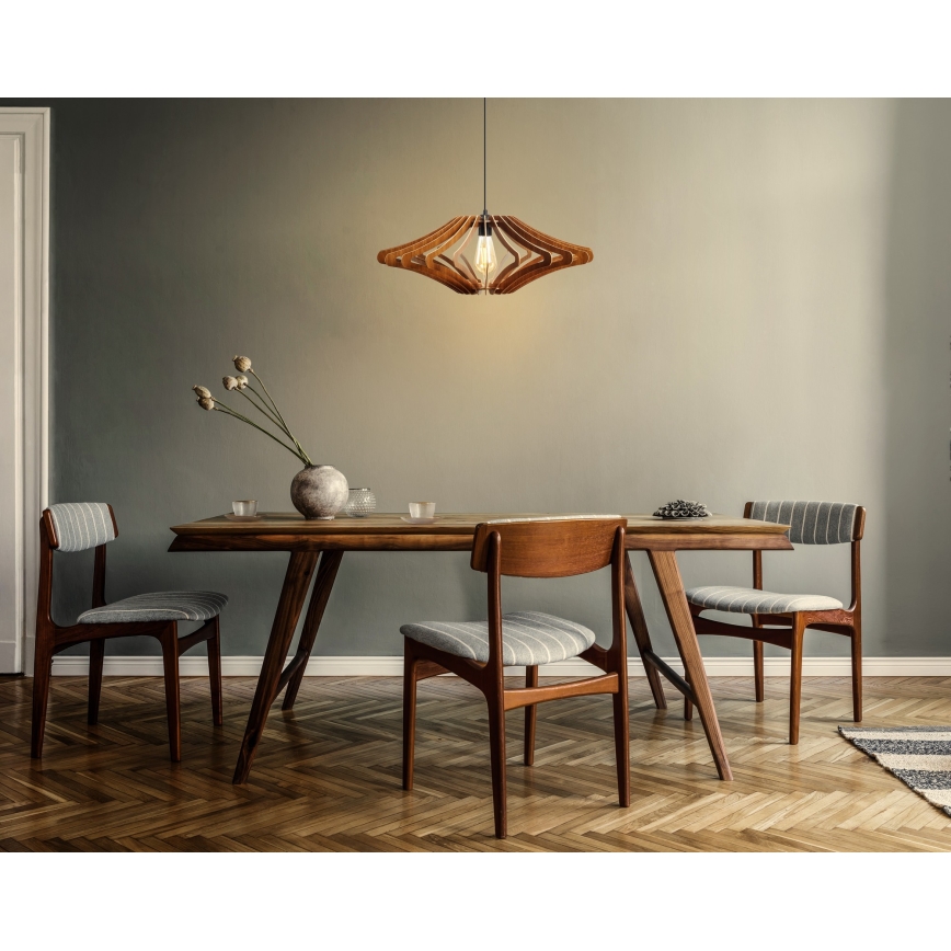 Lustr na lanku 1xE27/60W/230V hnědá pr. 47 cm