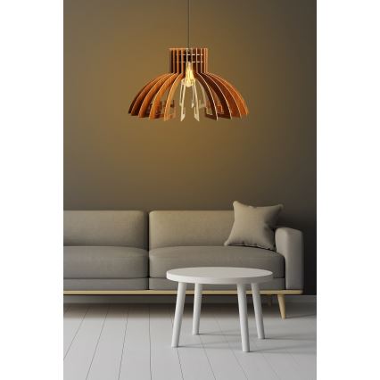 Lustr na lanku 1xE27/60W/230V hnědá pr. 54 cm