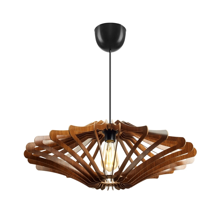 Lustr na lanku 1xE27/60W/230V hnědá pr. 59 cm