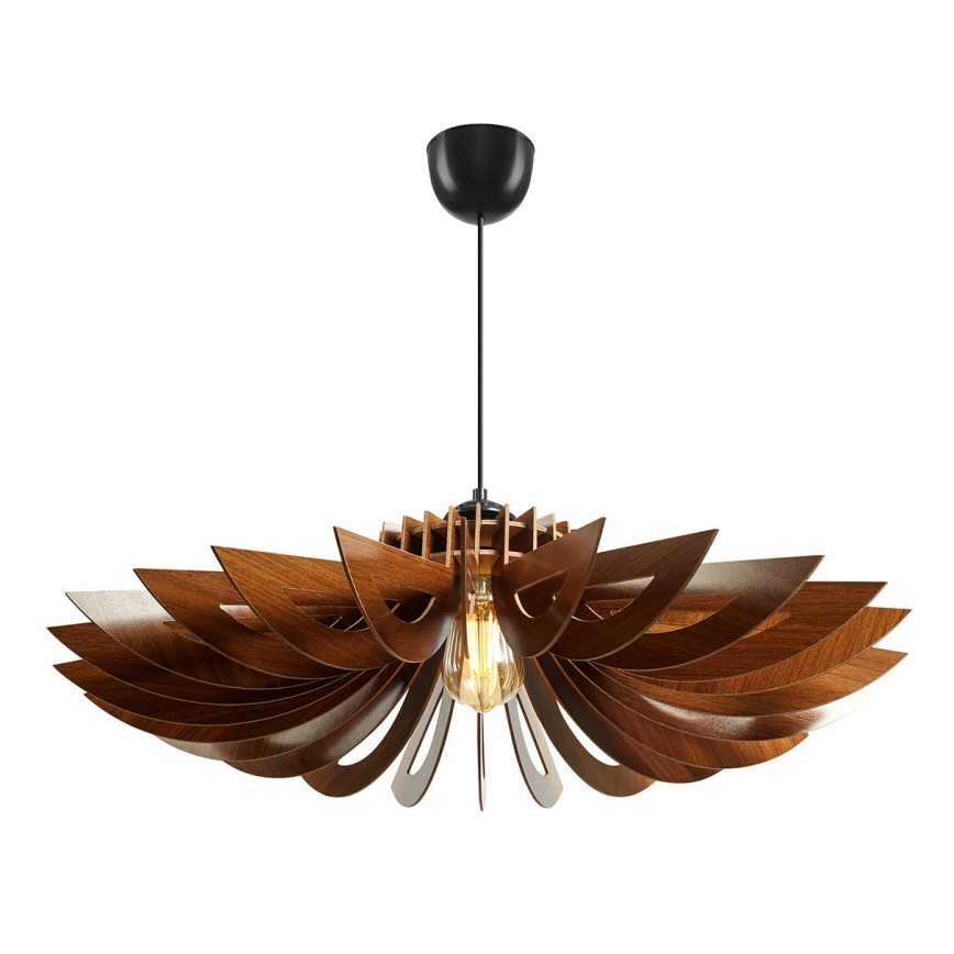 Lustr na lanku 1xE27/60W/230V hnědá pr. 68 cm