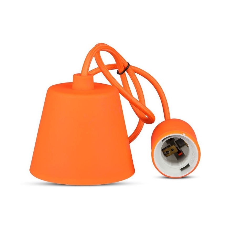 Lustr na lanku 1xE27/60W/230V oranžová