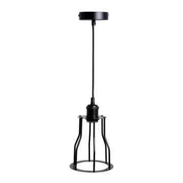 Lustr na lanku 1xE27/60W/230V pr. 15 cm černá