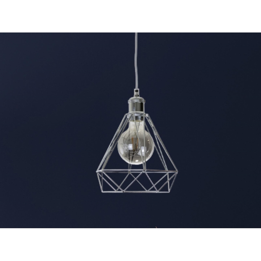 Lustr na lanku 1xE27/60W/230V pr. 22 cm lesklý chrom