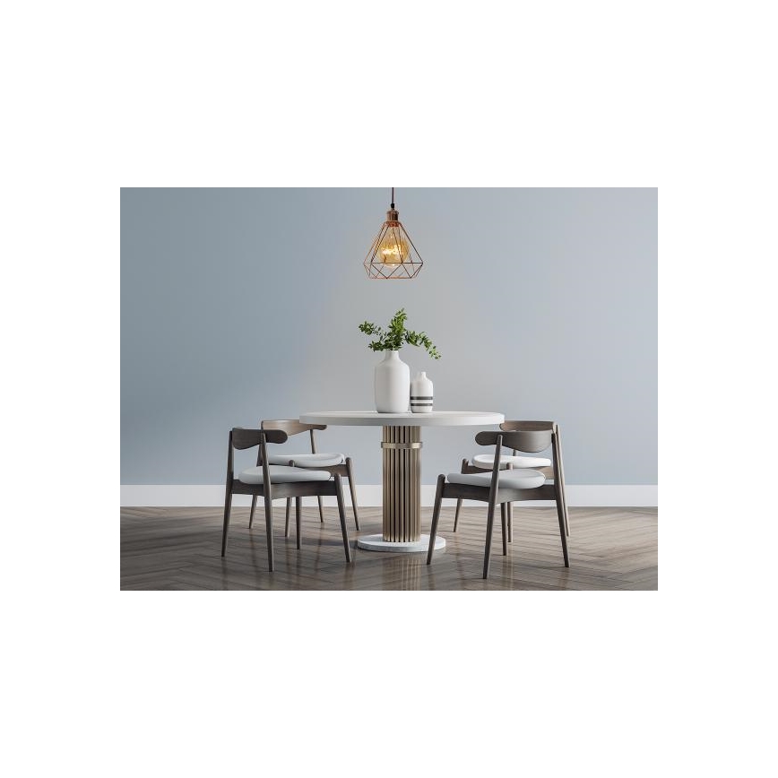 Lustr na lanku 1xE27/60W/230V pr. 22 cm měď