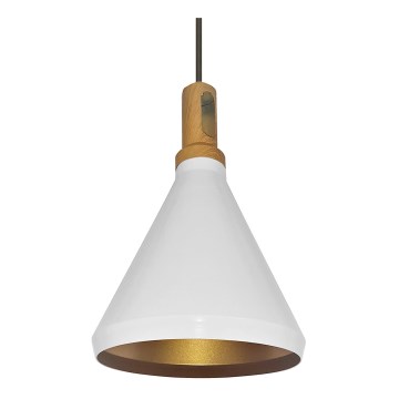 Lustr na lanku 1xE27/60W/230V pr. 23 cm bílá