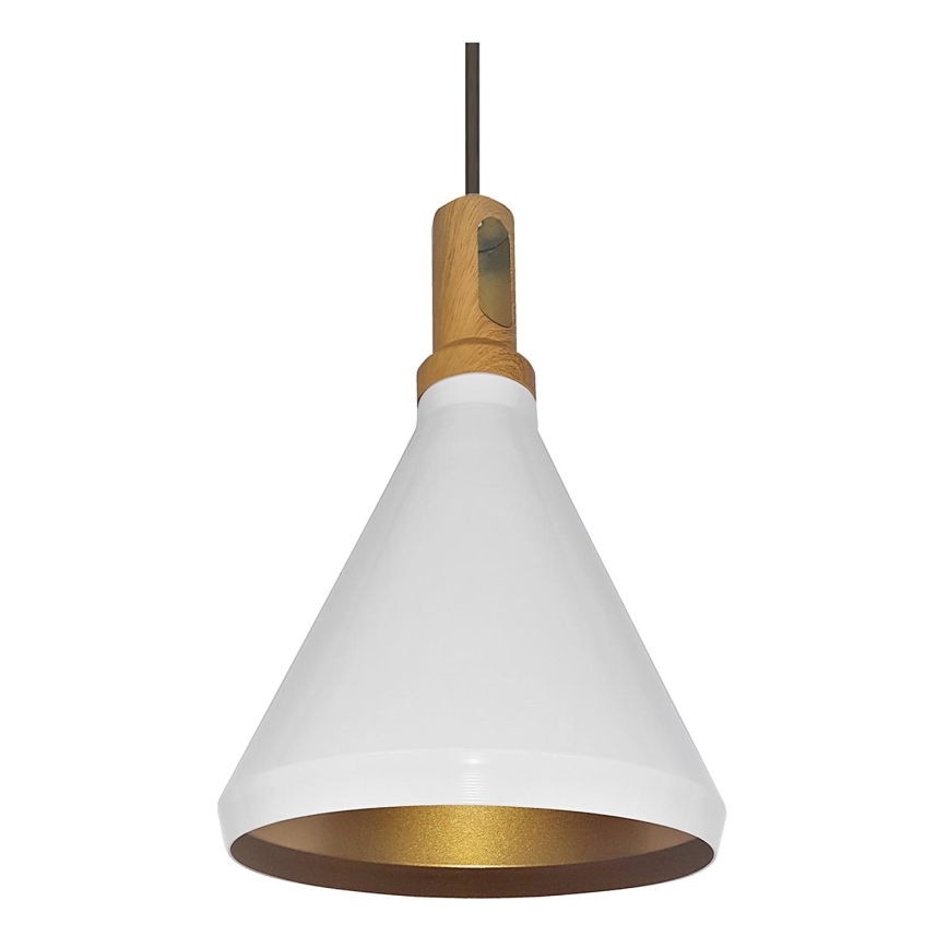 Lustr na lanku 1xE27/60W/230V pr. 23 cm bílá
