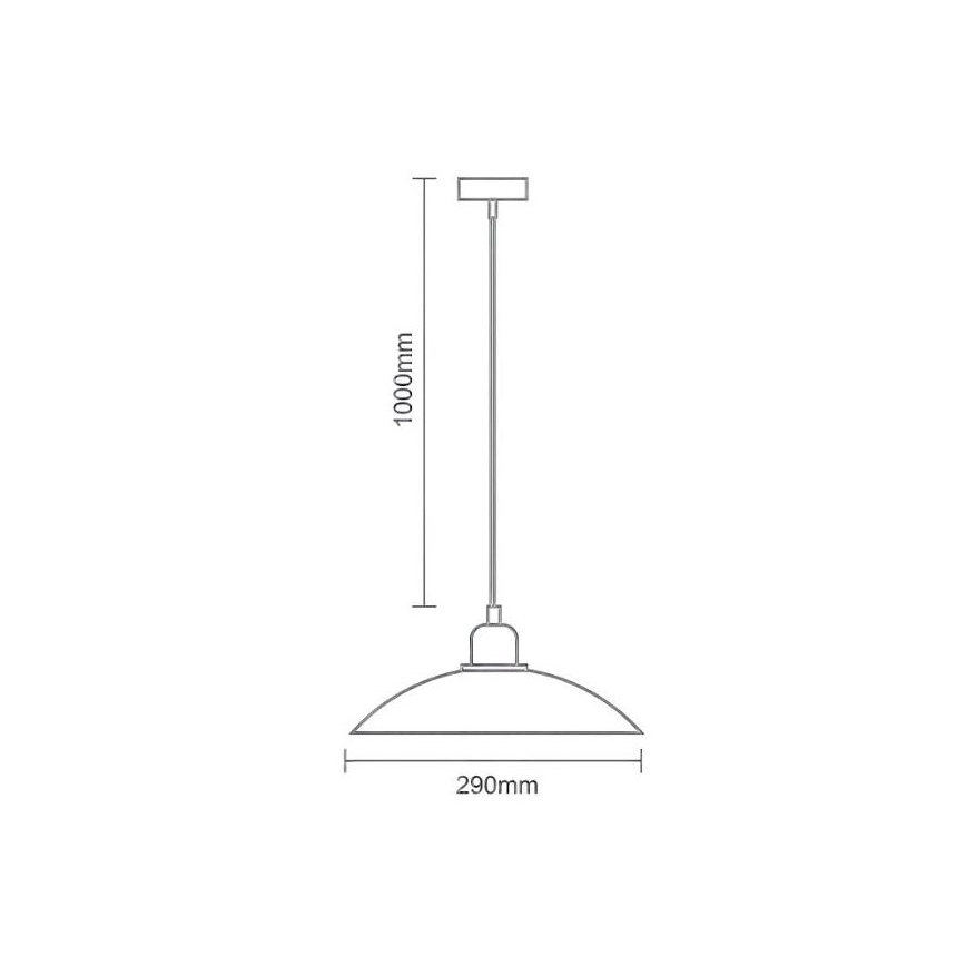 Lustr na lanku 1xE27/60W/230V pr. 29 cm černá