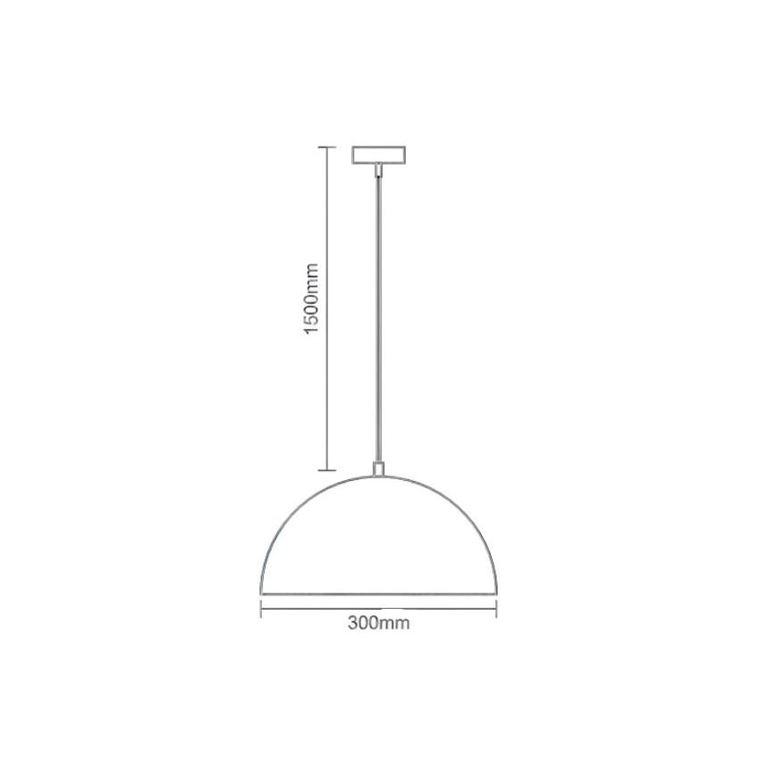 Lustr na lanku 1xE27/60W/230V pr. 30 cm bílá