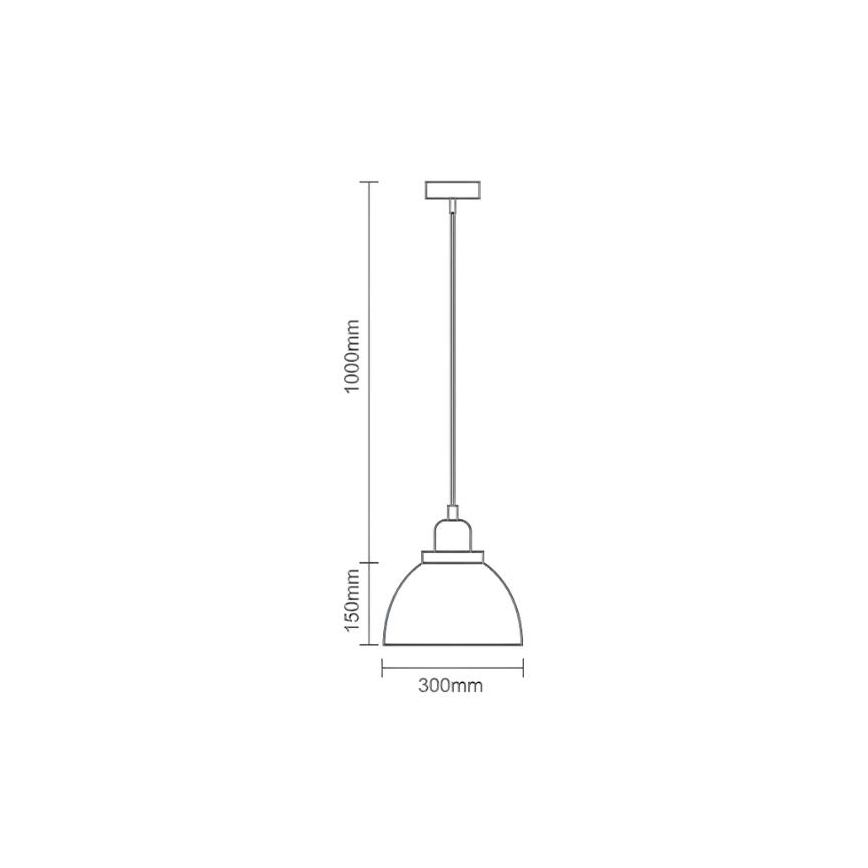 Lustr na lanku 1xE27/60W/230V pr. 30 cm