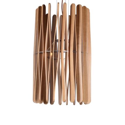 Lustr na lanku 1xE27/60W/230V pr. 38 cm masiv/jasan/kaučukovník