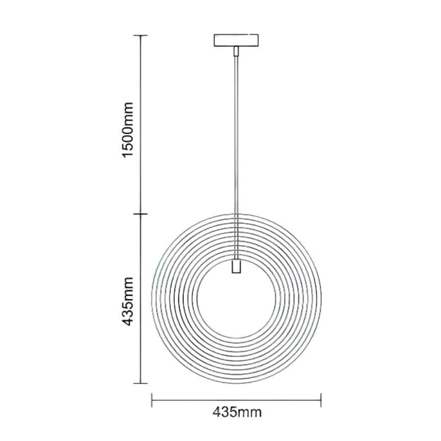 Lustr na lanku 1xE27/60W/230V pr. 43,5 cm masiv/dýha/kaučukovník