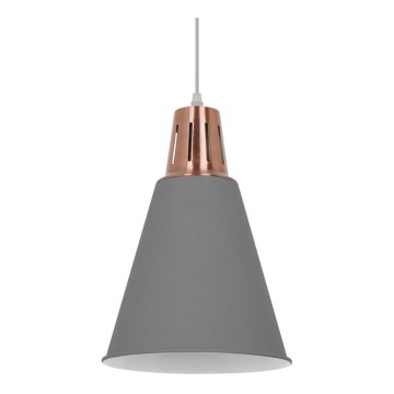 Lustr na lanku 1xE27/60W/230V šedá 22cm