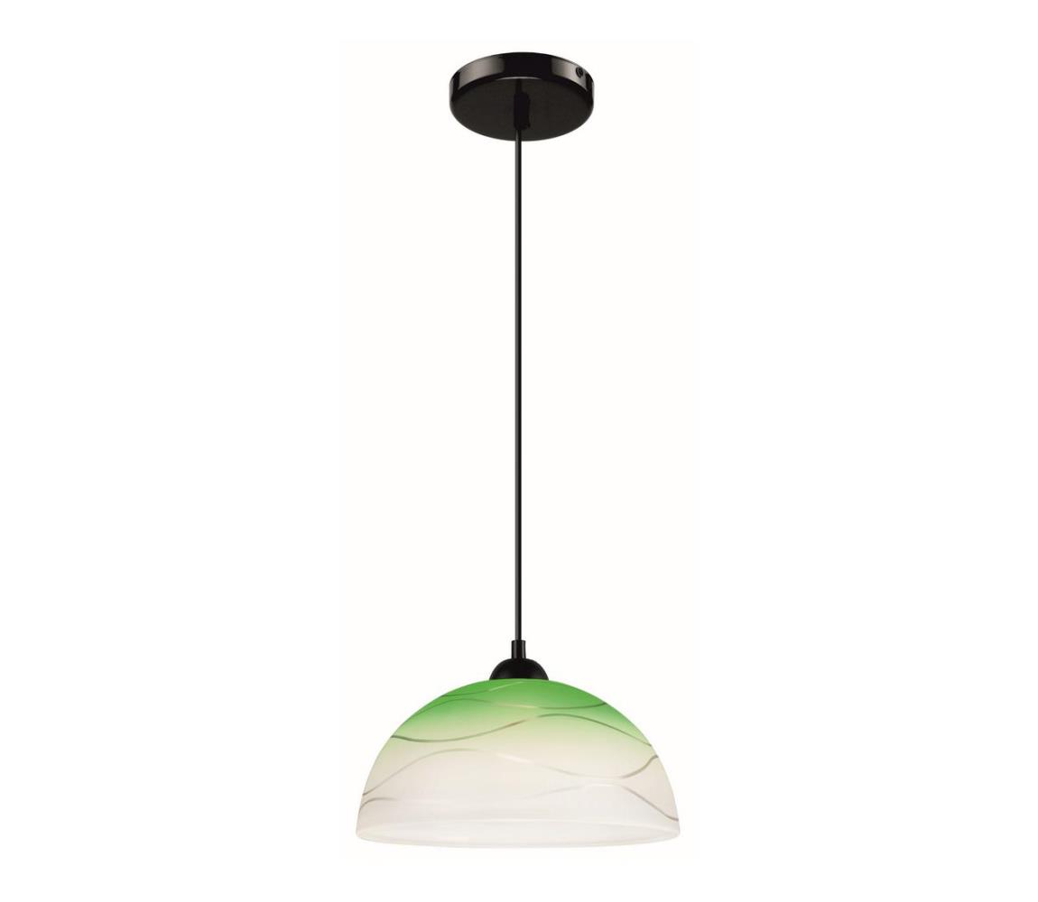 Lamkur Lustr na lanku 1xE27/60W/230V zelená LA41650