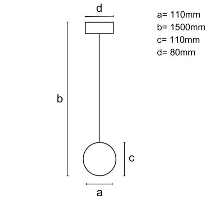 Lustr na lanku 1xGU10/10W/230V jasan/masiv černá