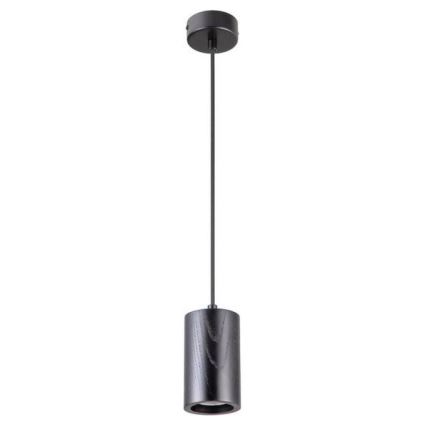 Lustr na lanku 1xGU10/10W/230V jasan/masiv černá