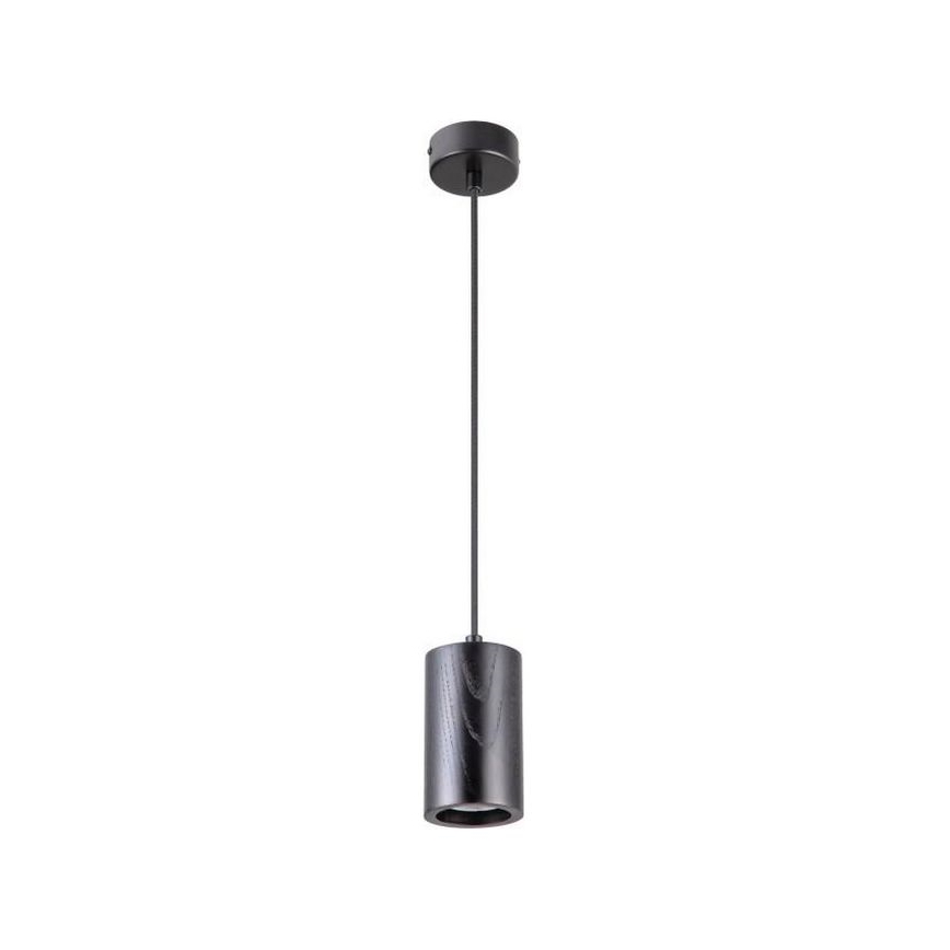 Lustr na lanku 1xGU10/10W/230V jasan/masiv černá