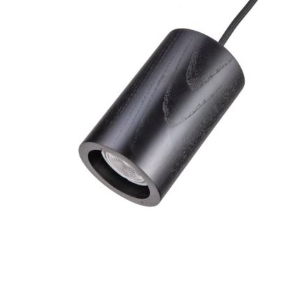 Lustr na lanku 1xGU10/10W/230V jasan/masiv černá