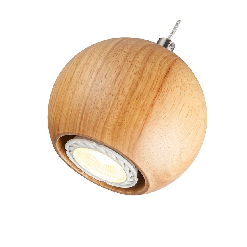 Lustr na lanku 1xGU10/10W/230V jasan/masiv hnědá