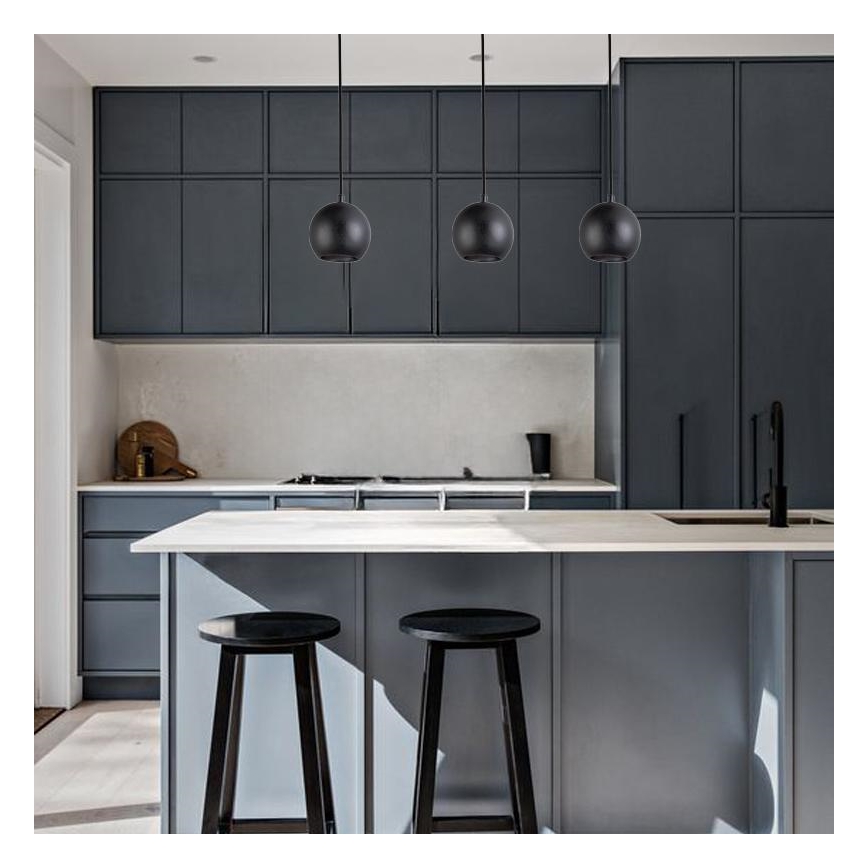 Lustr na lanku 1xGU10/10W/230V pr. 11 cm masiv/jasan