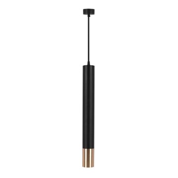 Lustr na lanku 1xGU10/35W/230V 50 cm černá/zlatá