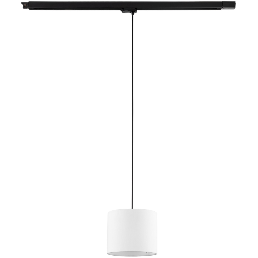 Lustr na lanku do 3-fázového lištového systému TRACER 1xE27/15W/230V pr. 20 cm černá/bílá