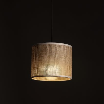 Lustr na lanku do 3-fázového lištového systému TRACER 1xE27/15W/230V pr. 20 cm černá/hnědá