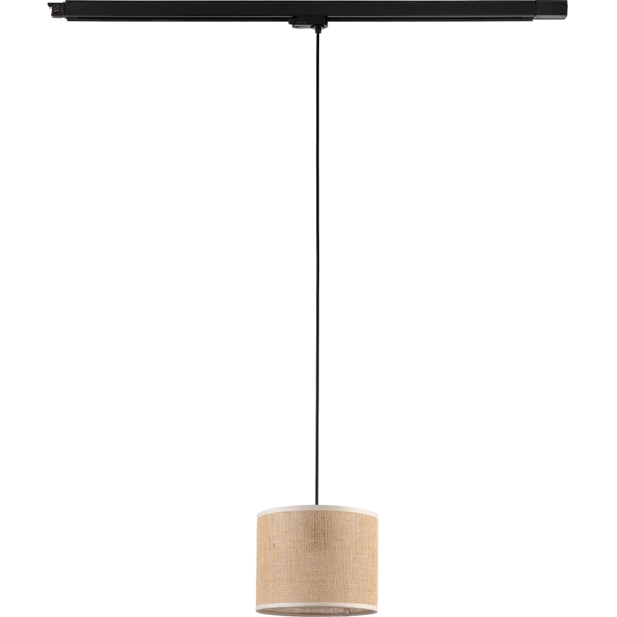 Lustr na lanku do 3-fázového lištového systému TRACER 1xE27/15W/230V pr. 20 cm černá/hnědá
