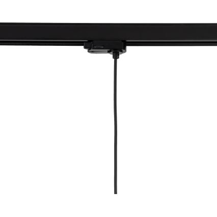 Lustr na lanku do 3-fázového lištového systému TRACER 1xE27/15W/230V pr. 20 cm černá