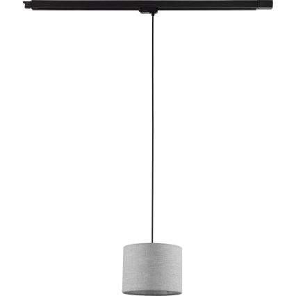 Lustr na lanku do 3-fázového lištového systému TRACER 1xE27/15W/230V pr. 20 cm černá/šedá