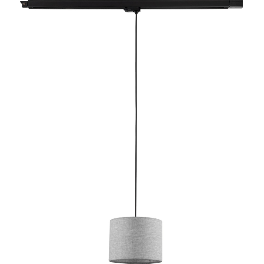 Lustr na lanku do 3-fázového lištového systému TRACER 1xE27/15W/230V pr. 20 cm černá/šedá