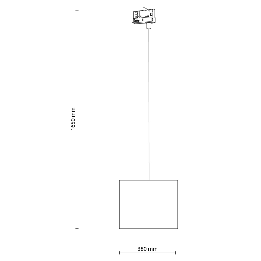 Lustr na lanku do 3-fázového lištového systému TRACER 1xE27/15W/230V pr. 30 cm černá/hnědá