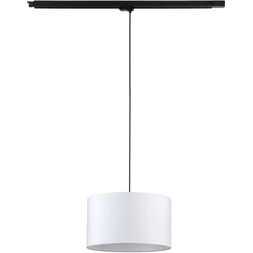 Lustr na lanku do 3-fázového lištového systému TRACER 1xE27/15W/230V pr. 38 cm černá/bílá