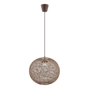 Lustr na lanku ABAKA 1xE27/15W/230V hnědá
