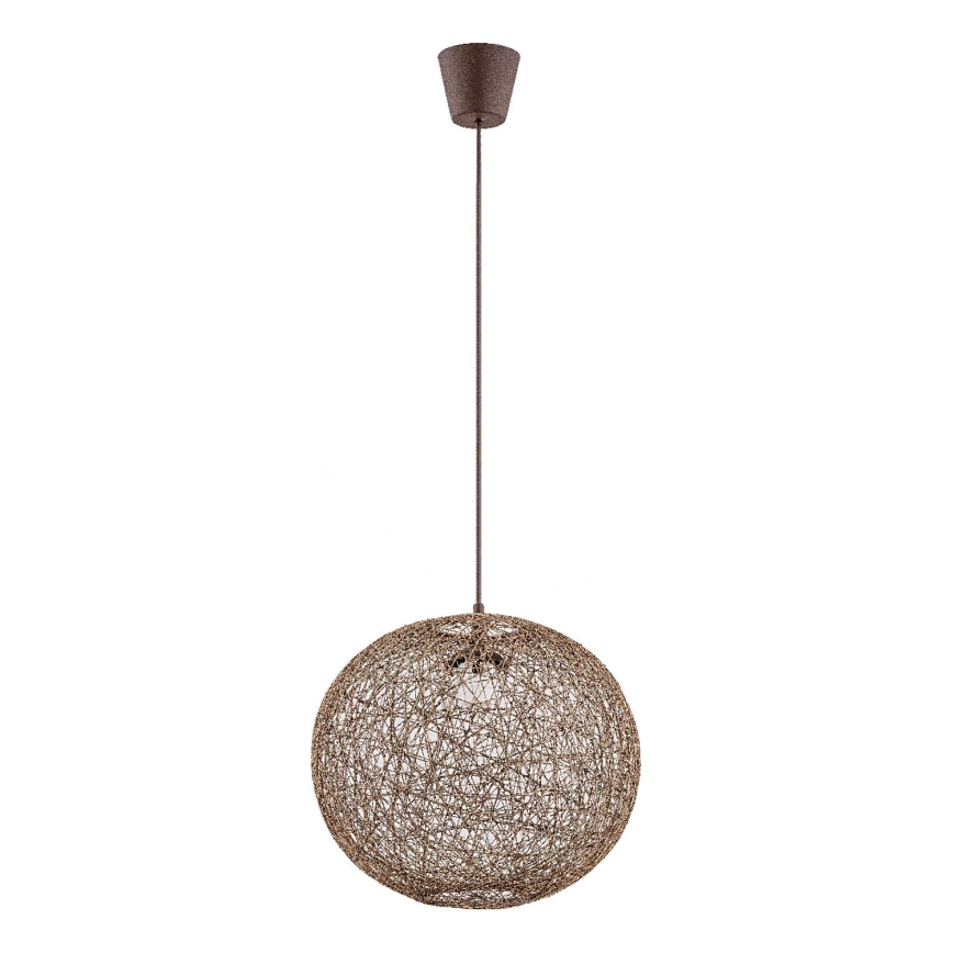 Lustr na lanku ABAKA 1xE27/15W/230V hnědá