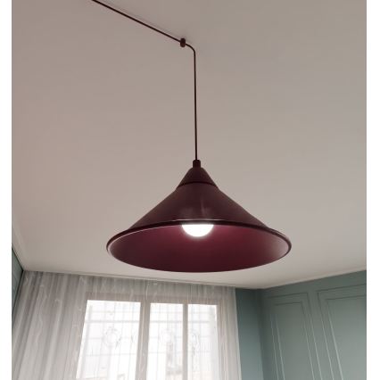 Lustr na lanku ABRAMO 2xE27/15W/230V červená